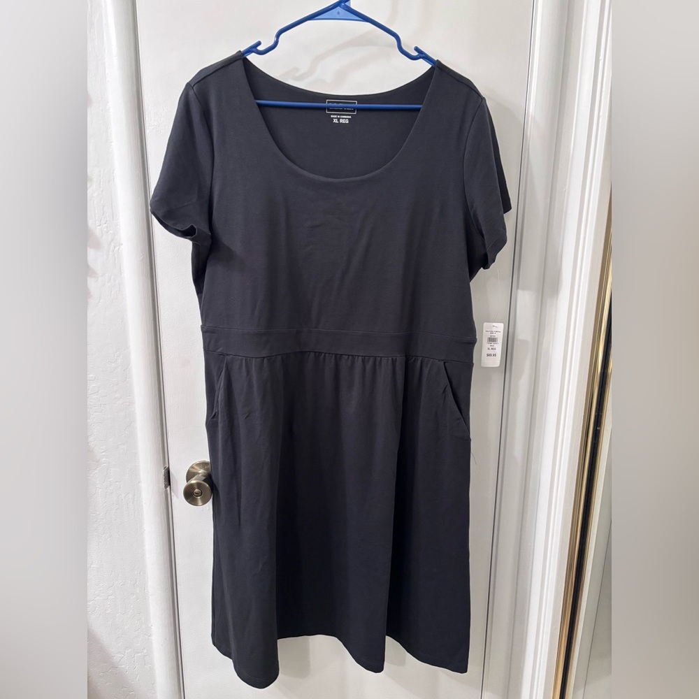 L.L. Bean Classic Black Cotton Dress
